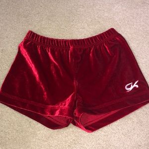 Red GK gymnastics/dance shorts